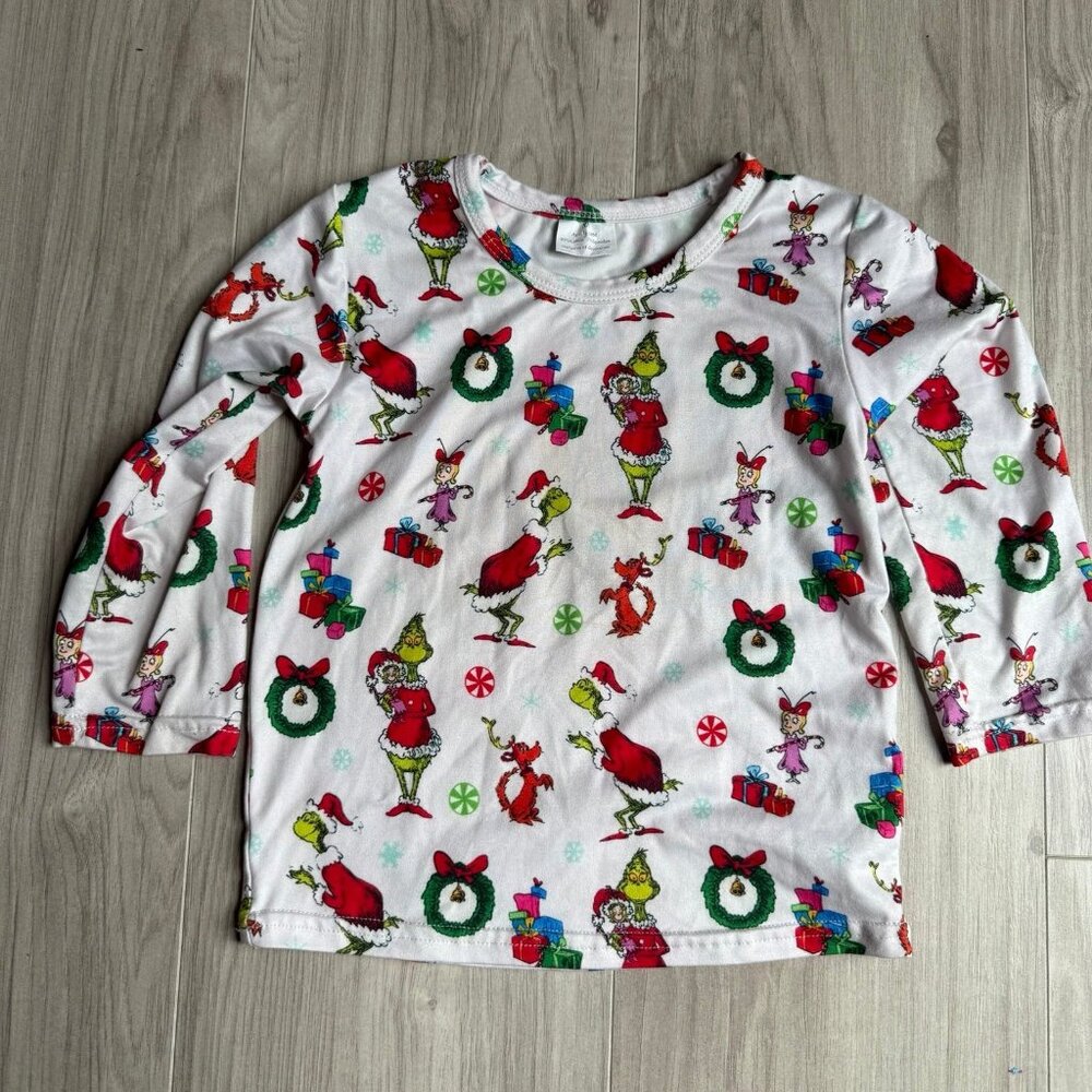 Grinch Toddler Long Sleeve Holiday Shirt